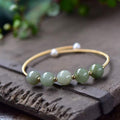 Fortune Jewel Jade Abundance Luck Blessing Bracelet Bangle
