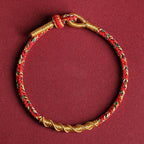 Fortune Jewel Handmade Chinese Zodiac Natal Buddha Protection Strength Braided String Bracelet