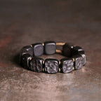 Fortune Jewel Retro Ebony Wood Texture Style Copper Peace Balance Bracelet