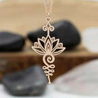 Fortune Jewel Lotus Luck Wealth Necklace Pendant