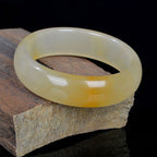 Fortune Jewel Natural Golden Silk Jade Luck Wealth Bracelet Bangle
