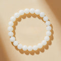 Natural White Jade Bodhi Bead Bracelet Buddhist  Beads