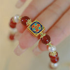 Fortune Jewel Red Agate Pearl Confidence Self-acceptance Bracelet