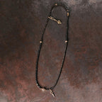 Fortune Jewel Rainbow Obsidian Ebony Wood Copper Positive Multilayer Bracelet