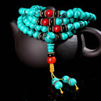 Fortune Jewel Tibetan Turquoise Healing Mala Bracelet