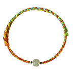 Fortune Jewel Colorful Rope Luck Jade Bead Abundance Bracelet