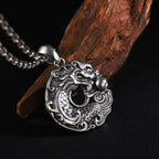 Fortune Jewel Koi Fish Dragon Peace Buckle Wealth Necklace Pendant Fortune Jewel