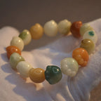 Fortune Jewel Multilayered Bodhi Seed Cute Cat Paw Calm Harmony Bracelet