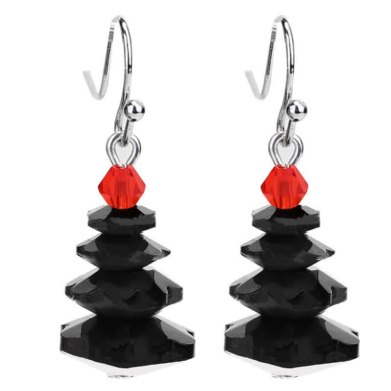 Fortune Jewel Various Crystals Christmas Tree Amethyst Peace Healing Drop Earrings