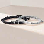Fortune Jewel Bamboo Pattern Healing Couple Rope Bracelet