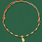 Fortune Jewel Auspicious Fu Character Peace And Joy Luck Handmade Multicolored Child Adult Bracelet
