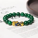 Fortune Jewel Pixiu Jade Abundance Protection Bracelet