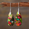 Fortune Jewel Emperor Stone Crystal Happiness Earrings