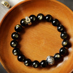 Fortune Jewel Chinese Zodiac Natal Buddha Obsidian Purification Bracelet