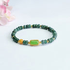 Fortune Jewel Natural Green Jade Topaz Luck Bracelet