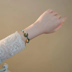 Fortune Jewel Natural Hetian Jade Peace Buckle Pearl Luck Handcrafted Braided Bracelet