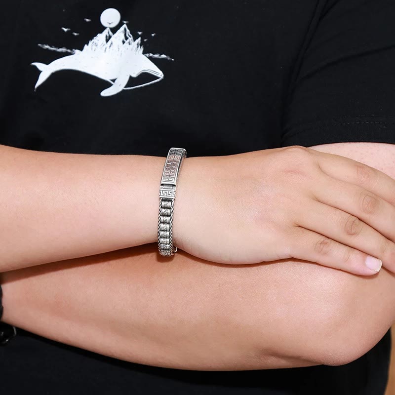 Fortune Jewel Vintage Lines Pattern Balance Rotatable Bracelet