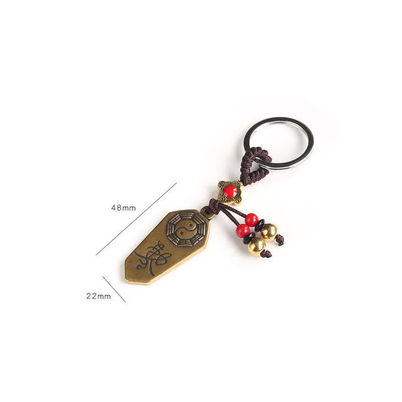 Fortune Jewel Feng Shui Bagua Yin Yang Balance Peace Keychain Fortune Jewel