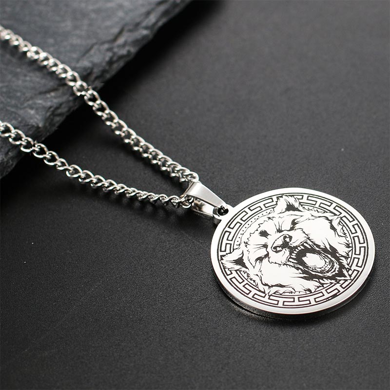 Fortune Jewel Animal Titanium Steel Chain Necklace Protection Pendant