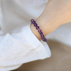Fortune Jewel Amethyst Crystal Moon Star Healing Bracelet