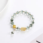 Fortune Jewel Green Phantom Citrine PiXiu Confidence Bracelet