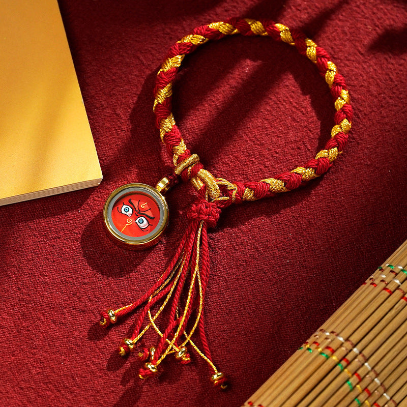 Fortune Jewel Handmade Tibetan Five God Of Wealth Dragon Scale Rope Luck Braid Bracelet