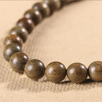 Fortune Jewel Tibetan Green Sandalwood Crystal Soothing Peace Bracelet
