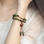 Fortune Jewel Green Sandalwood Positive Peace Bracelet
