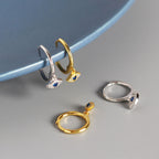 Fortune Jewel 925 Sterling Silver Evil Eye Blessing Protection Stud Earrings