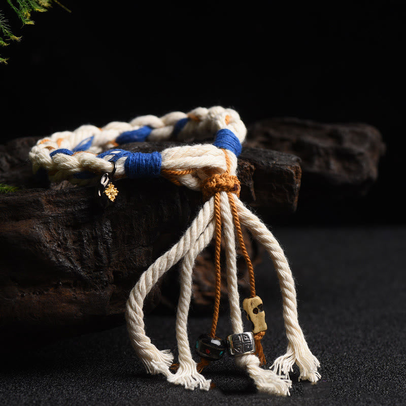 Fortune Jewel Tibet Zakiram Goddess of Wealth Thangka Handmade Luck Bracelet
