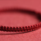 Fortune Jewel Four Leaf Clover Five-petal Flower Cinnabar Blessing Red String Bracelet