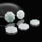 Fortune Jewel Natural Jade Bagua Yin Yang Luck Necklace Pendant Fortune Jewel
