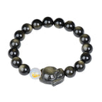 Fortune Jewel Natural Rainbow Obsidian Gold Sheen Obsidian Silver Sheen Obsidian Fox Healing Bracelet