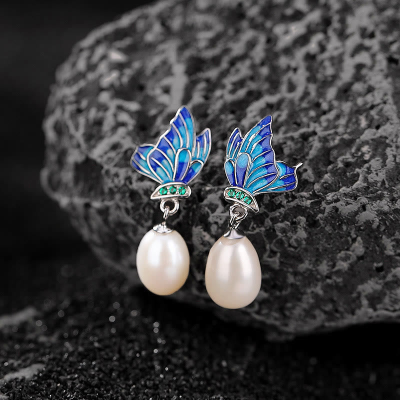 Fortune Jewel 925 Sterling Silver Pearl Butterfly Healing Necklace Pendant Earrings Ring