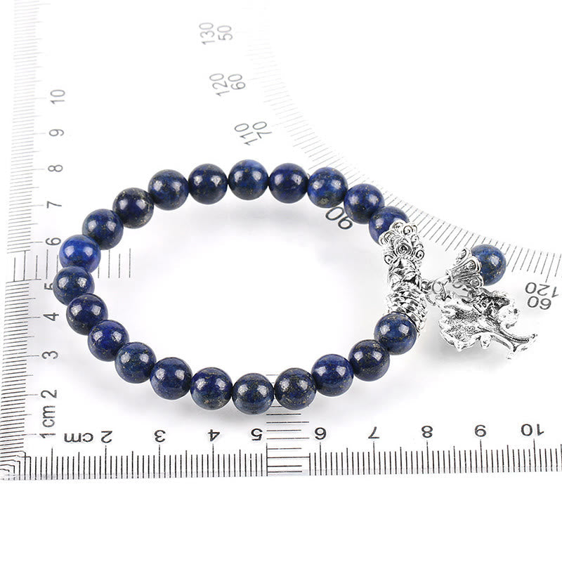 Fortune Jewel Natural Gemstone Tree of Life Lucky Charm Stretch Bracelet