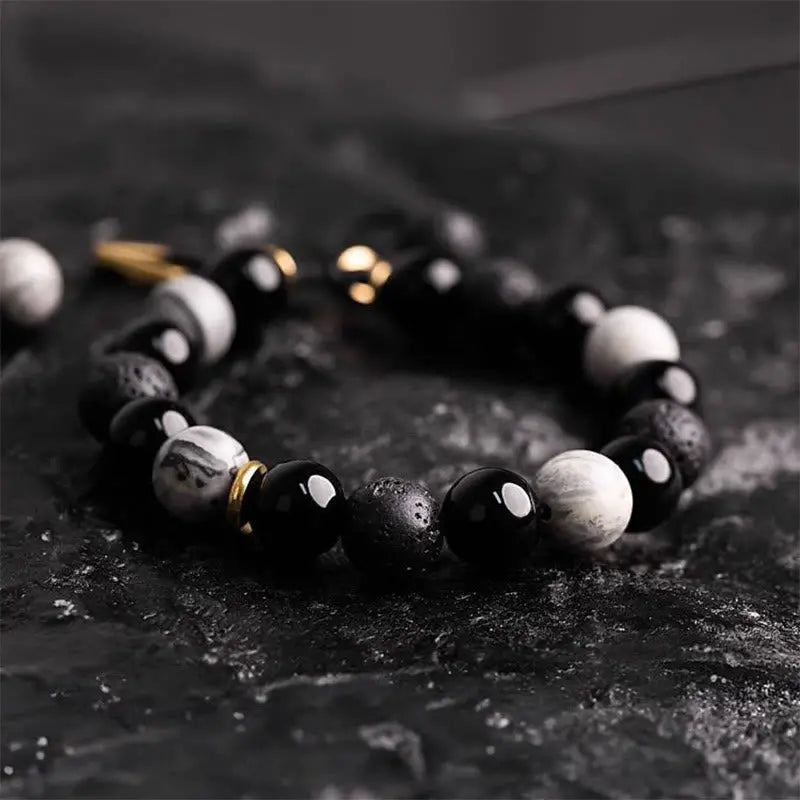 Fortune Jewel "All the Best for Strength and Grounding" Obsidian Bracelet Includes Gift Message Card Fortune Jewel