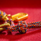Fortune Jewel Handmade Multicolored Tibetan Om Mani Padme Hum Ruyi Auspicious Charm Braided Bracelet