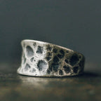 Fortune Jewel 925 Sterling Silver Bump Texture Design Protection Ring