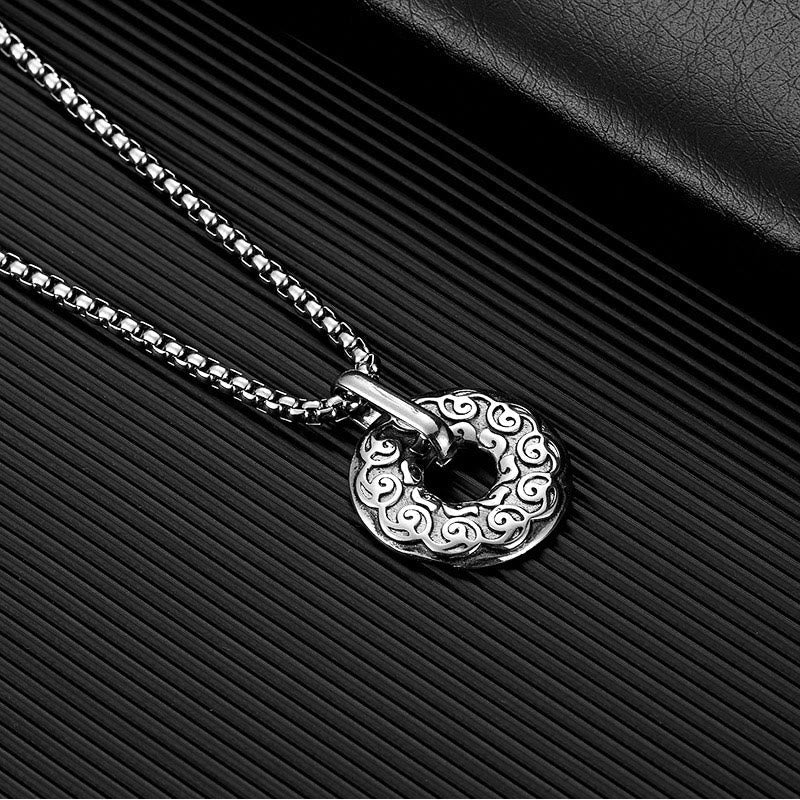 Fortune Jewel Tibetan Om Mani Padme Hum Peace Buckle Creativity Necklace Pendant