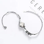 Fortune Jewel "Sending Grace and Harmony"Plum Blossom Chalcedony Bracelet Includes Gift Message Card Fortune Jewel