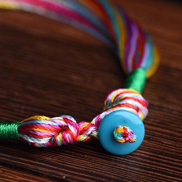 Fortune Jewel Tibetan Handmade Five Colorful Thread Dragon Boat Festival Protection Adult Child String Bracelet