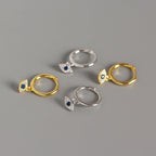 Fortune Jewel 925 Sterling Silver Evil Eye Blessing Protection Stud Earrings