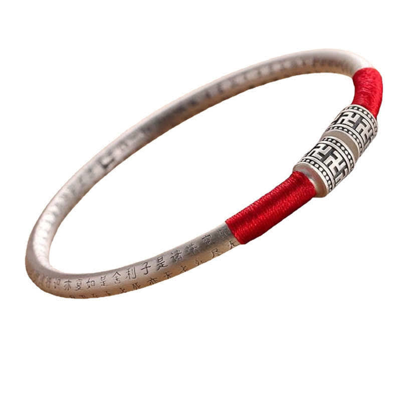 Fortune Jewel Tibet Om Mani Padme Hum Luck Red String Bracelet Bangle