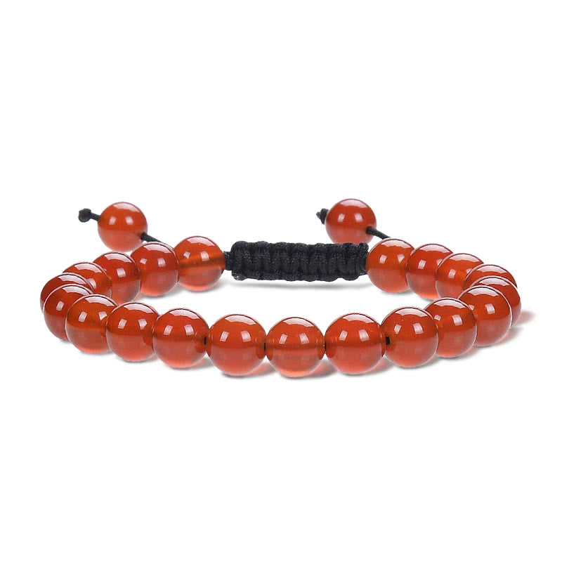 Fortune Jewel Natural Healing Power Gemstone Crystal Beads Unisex Adjustable Macrame Bracelet