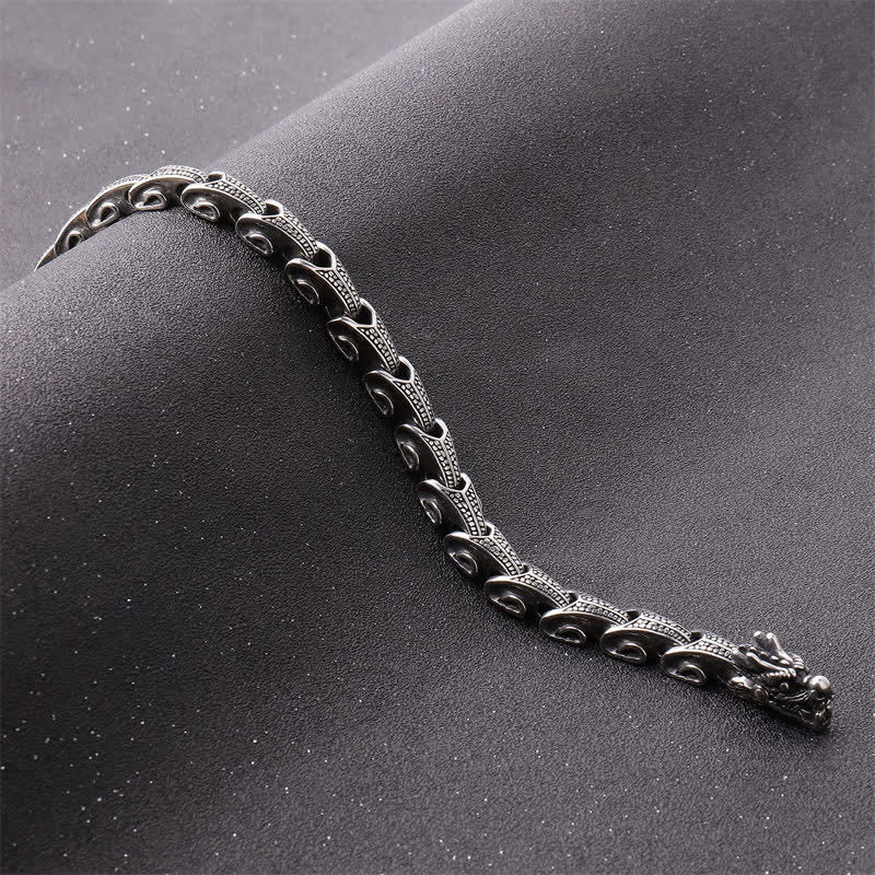 Fortune Jewel Dragon Pattern Titanium Steel Protection Necklace Pendant Bracelet Fortune Jewel