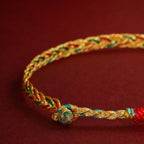Fortune Jewel Year of the Dragon Handmade Colorful Dragon Carved Success Braided Bracelet