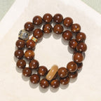 Fortune Jewel Tibetan Natural Purple Gold Rat Bodhi Seed Wealth Double Wrap Bracelet