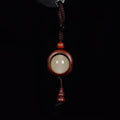 Fortune Jewel Red Sandalwood Ebony Wood Green Sandalwood Luminous Lucky Bead Gourd Peace Key Chain