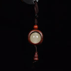 Fortune Jewel Red Sandalwood Ebony Wood Green Sandalwood Luminous Lucky Bead Gourd Peace Key Chain