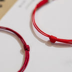 Fortune Jewel 925 Sterling Silver Luck Bead Protection Red String Braided Bracelet